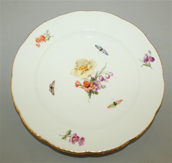 Eight Berlin porcelain plates, late 19th/early 20th century, 24.5cm and 21cm